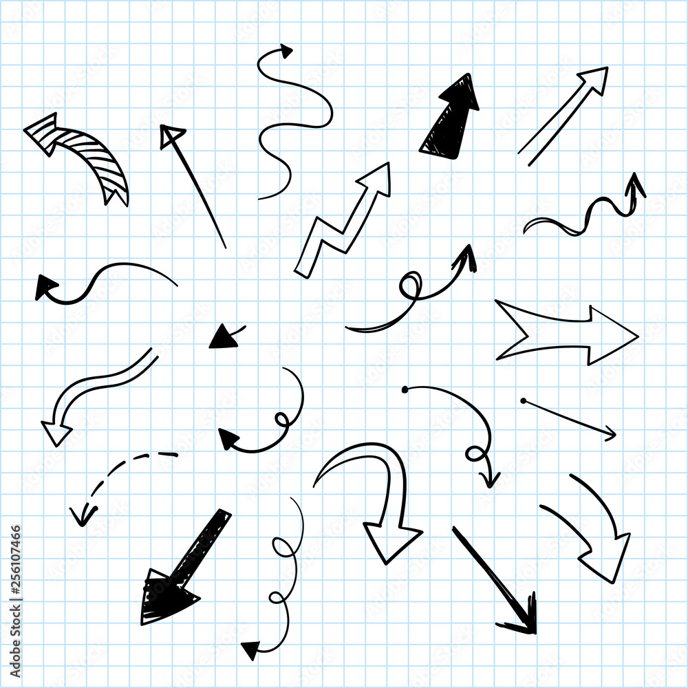 Hand drawn arrow illustration collection