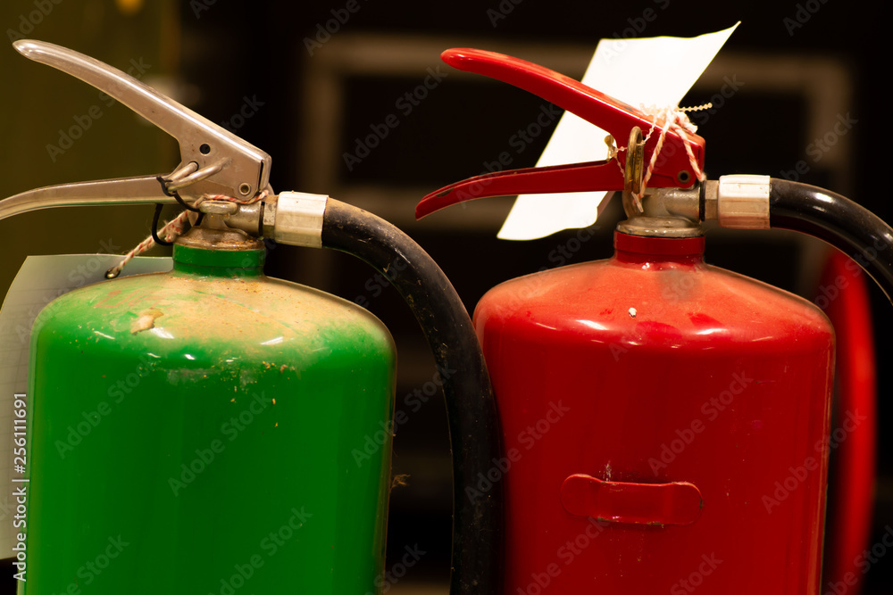 fire extinguisher two item. fire extinguisher two item.