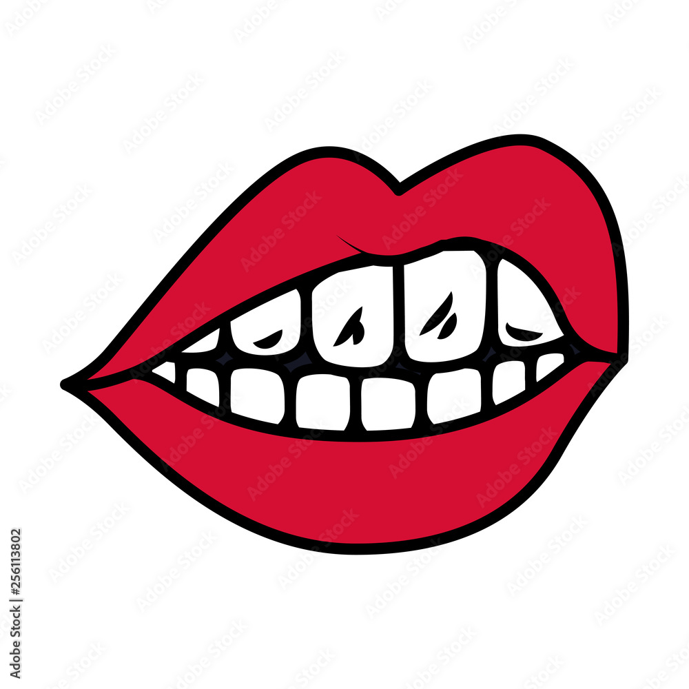 female mouth isolated icon female mouth isolated icon