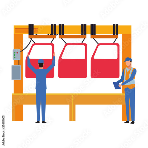 industry car manufacturing cartoon