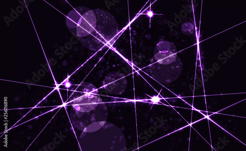 Abstract purple background with twinkling stars vintage. Vector illustration.