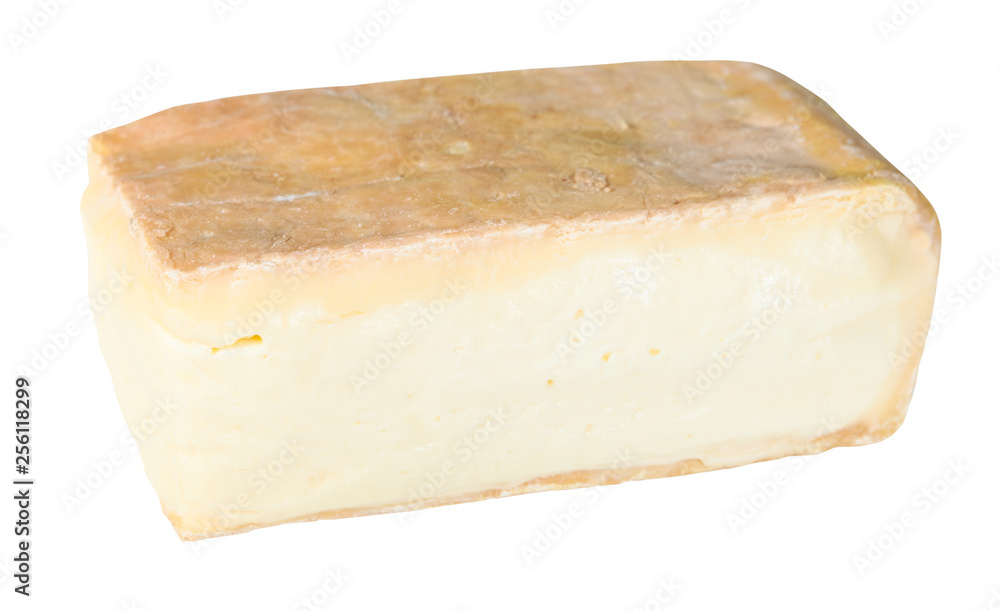 piece of local italian Taleggio cheese isolated