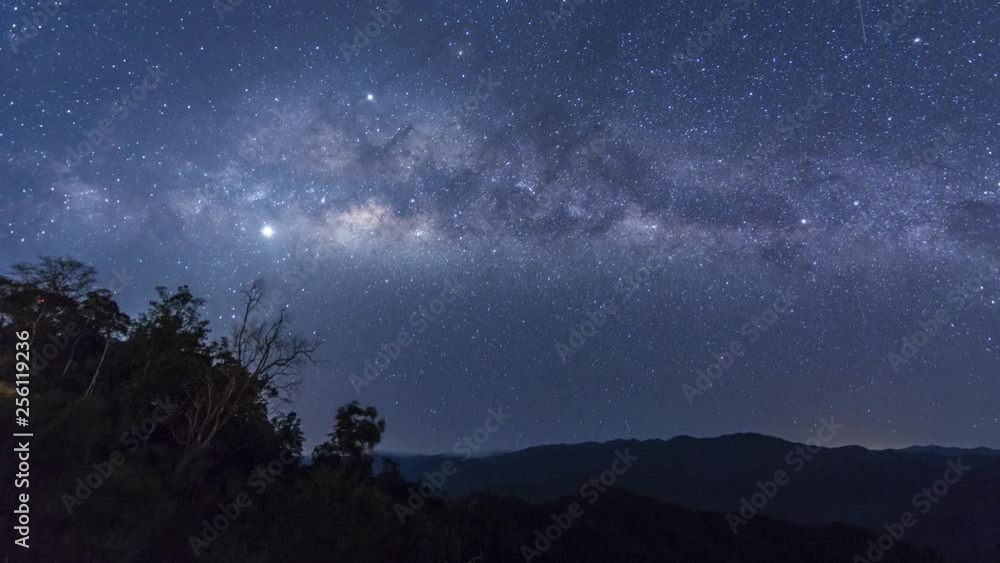 Time lapse in 4k resolution of amazing galaxy milky way pass over Time lapse in 4k resolution of amazing galaxy milky way pass over