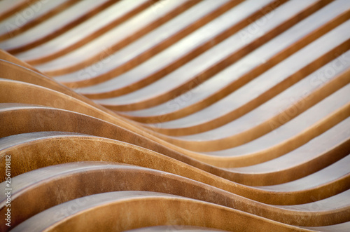 Abstract background of brown wooden curves.
