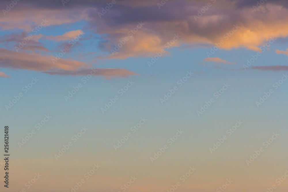 Blue sky cloudscape before sunset Blue sky cloudscape before sunset