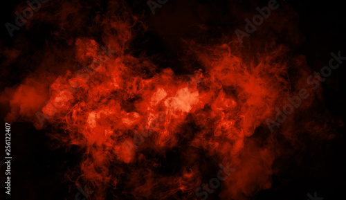 Orange misty smoke background. Abstract texture for copyspace