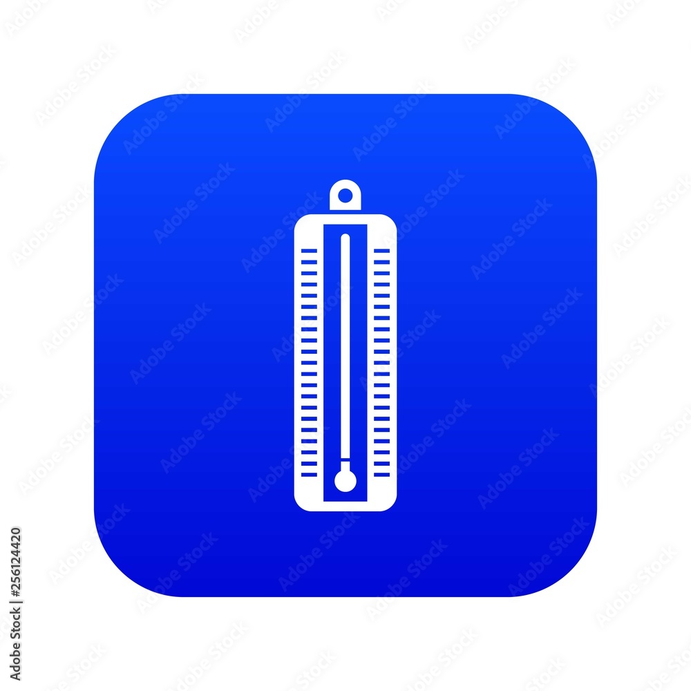 Thermometer indicates low temperature icon digital blue for any design isolated on white vector illustration Thermometer indicates low temperature icon digital blue for any design isolated on white vector illustration