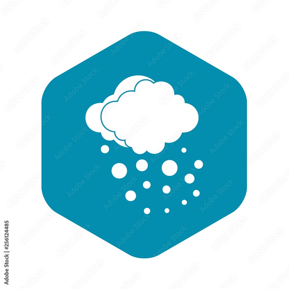 Cloud with hail icon in simple style isolated vector illustration Cloud with hail icon in simple style isolated vector illustration