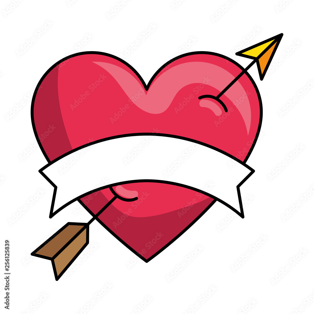 heart love with arrow