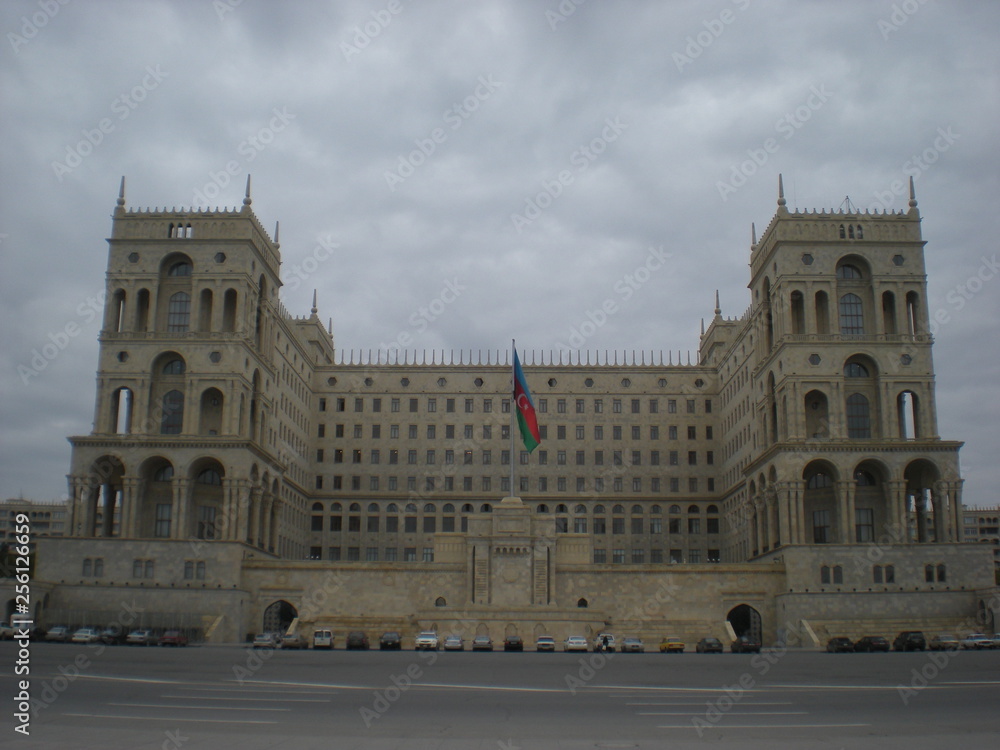 Obraz premium Baku City; Azerbaijan new images in the spring of May 20, 2009. Real situations of existing buildings. Extreme photos of different variants.