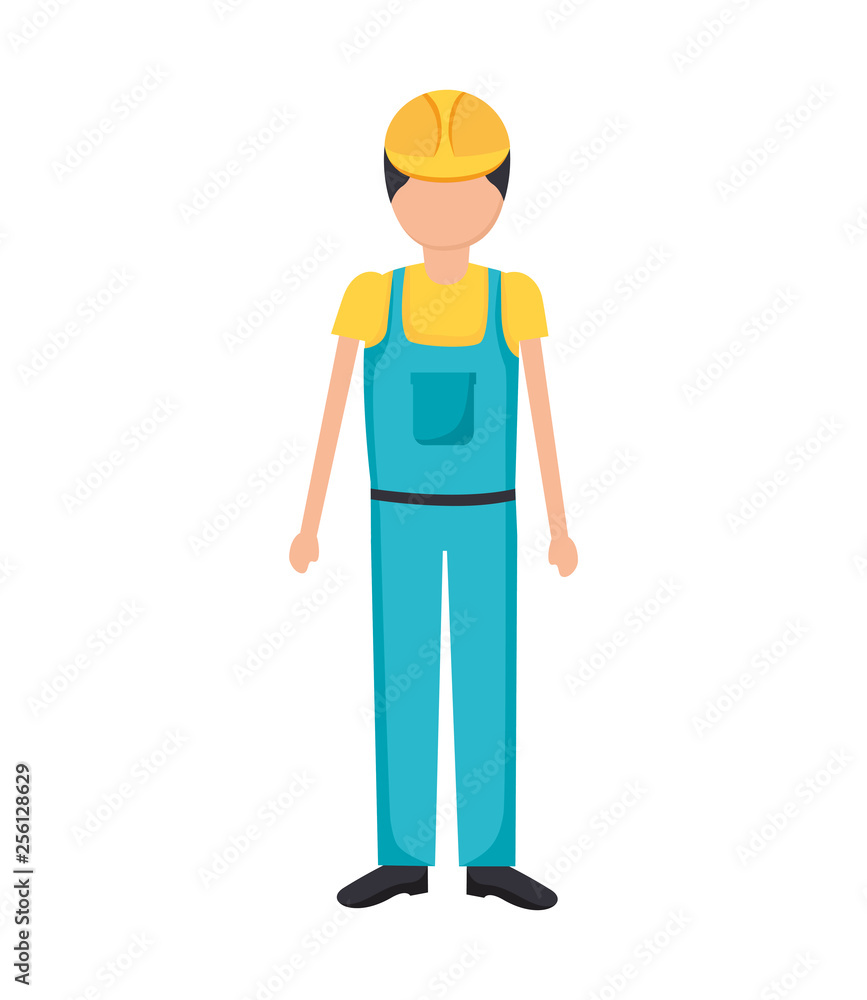 construction worker in overall