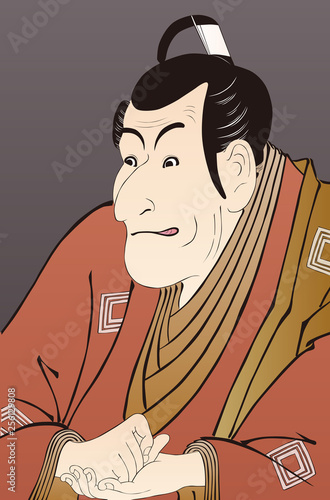 四世市川蝦蔵の竹村定之進
