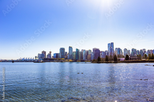 Vancouver BC Skyline from Stanley Park