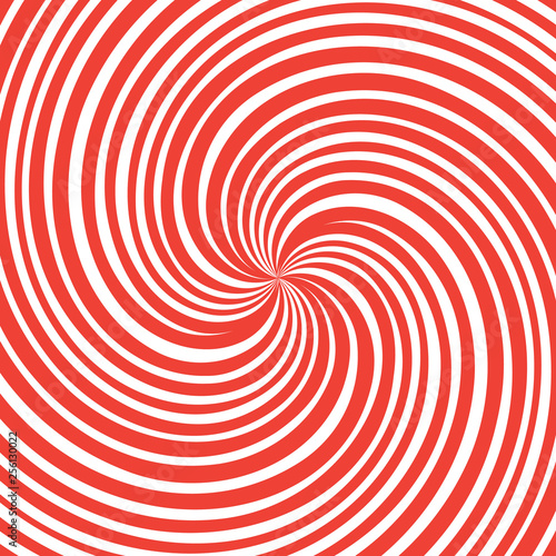 Red spiral swirl vortex on white background