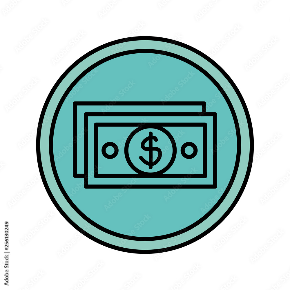bills dollars isolated icon bills dollars isolated icon