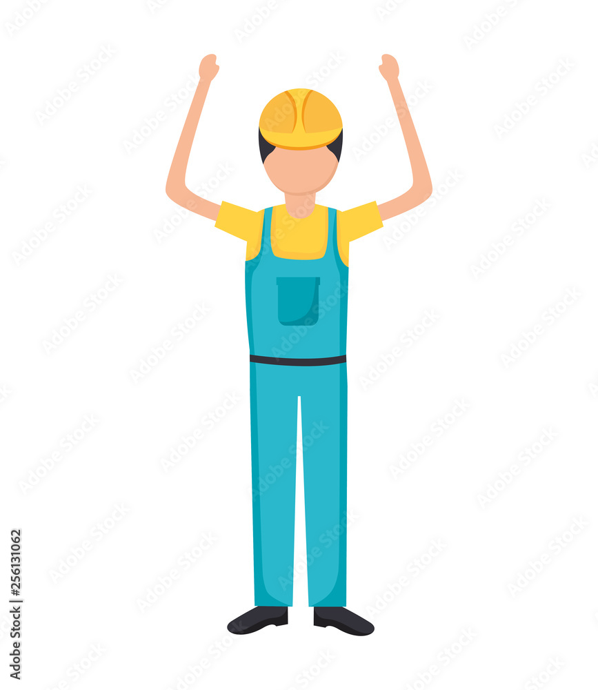 construction worker in overall