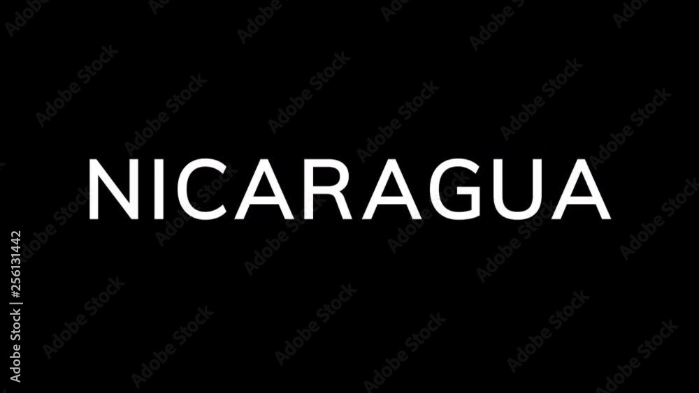 From the Glitch effect arises country name NICARAGUA. Then the TV turns off. Alpha channel Premultiplied - Matted with color black From the Glitch effect arises country name NICARAGUA. Then the TV turns off. Alpha channel Premultiplied - Matted with color black