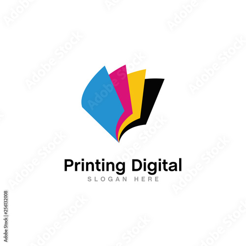digital printing logo design vector
