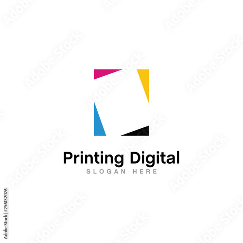 digital printing logo design vector