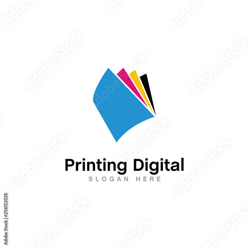 digital printing logo design vector