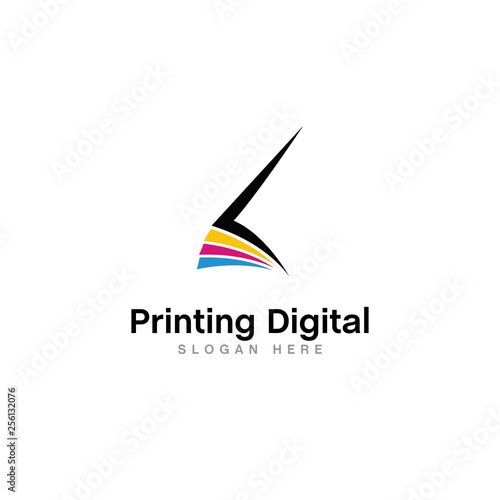 digital printing logo design vector