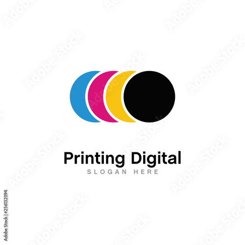 digital printing logo design vector