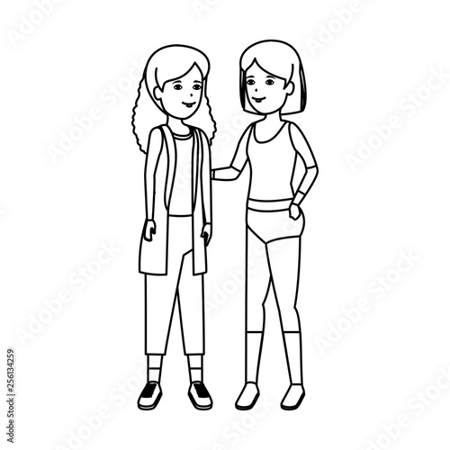 girls couple avatars characters
