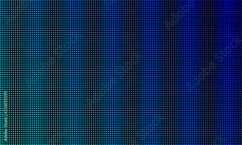 LED video wall screen texture background. Vector blue light LED diode gradient, digital video screen