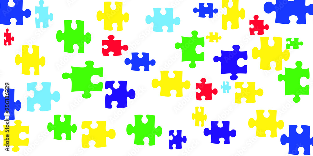 colorful puzzle seamless on white background colorful puzzle seamless on white background