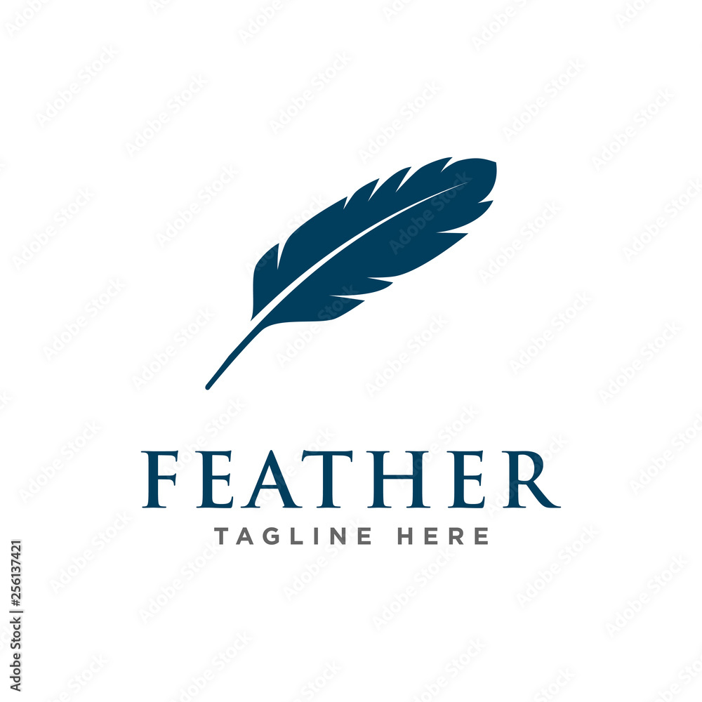 feather logo design vector feather logo design vector