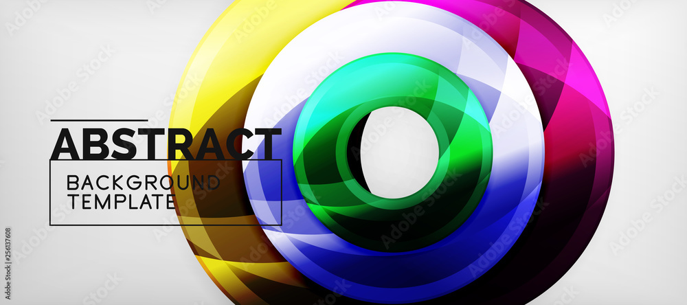 Glossy circles geometric background Glossy circles geometric background