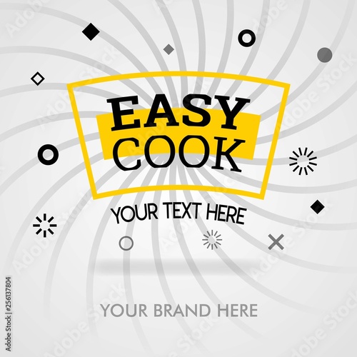Easy cooking methods. easy cook recipe. american easy dish recipes, easy cooking class in america. easy cook cover book. can be for ads, marketing food business for print, cover, flyer, banner, web