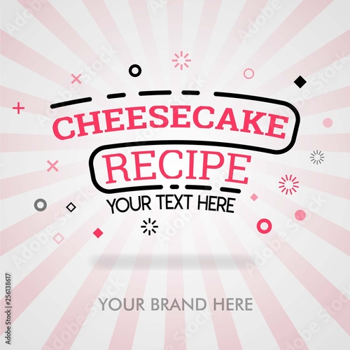 Cheesecake recipe cover book. cheesecake cookbook. america's best cheesecake recipe. can be for promotion, advertising, ads, marketing. suitable for print, newspaper, cover, magazine, flyer, brochure