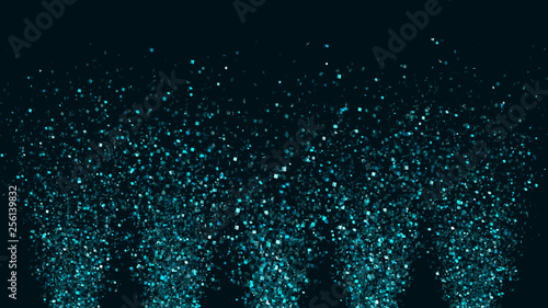 Thousands of confetti fired on air during a festival at night. Image ideal for backgrounds and overlays.