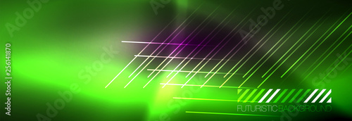 Shiny glowing lights neon color design background