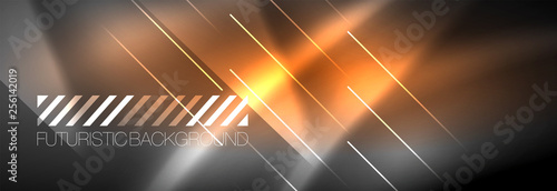Shiny glowing lights neon color design background