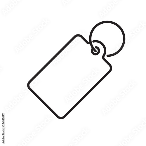 Price tag vector icon label. Line pricetag symbol, luggage tag