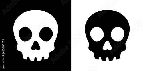 Skull crossbone vector pirate icon logo Halloween ghost graphic symbol illustration photo