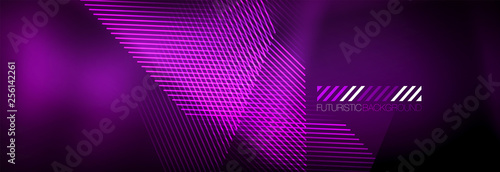Shiny glowing lights neon color design background
