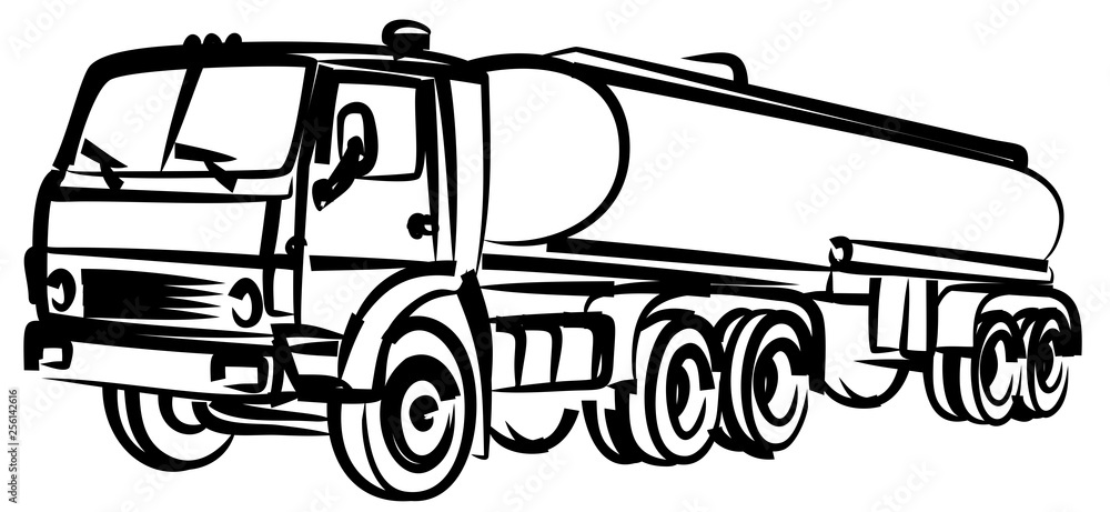 Fuel Truck Sketch. Fuel Truck Sketch.