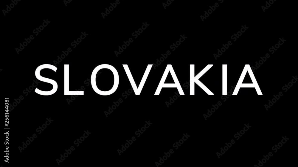 From the Glitch effect arises country name SLOVAKIA. Then the TV turns off. Alpha channel Premultiplied - Matted with color black From the Glitch effect arises country name SLOVAKIA. Then the TV turns off. Alpha channel Premultiplied - Matted with color black