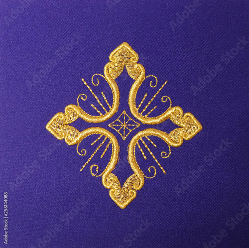 Cross, detail of church vestment made by the Sisters of Charity of Saint Vincent de Paul in Zagreb