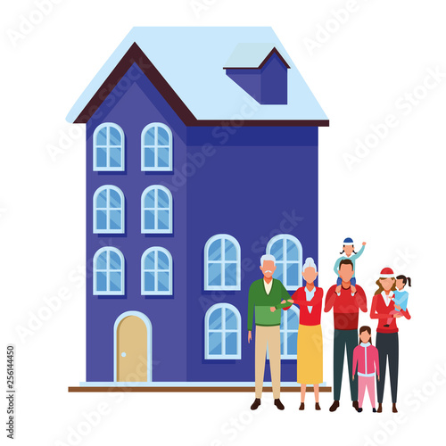 house and family