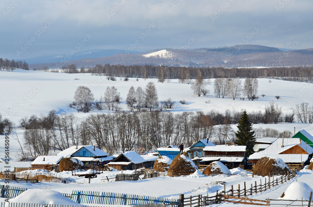 South Urals. The village is located in the mountains. Snow starts to melt only at the end of March