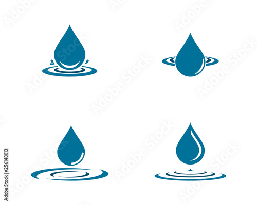 Water Drop Logo template vector icon illustration design 