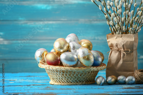 Woven basket filled with sh...