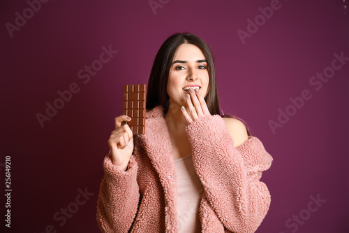 Beautiful young woman with ...