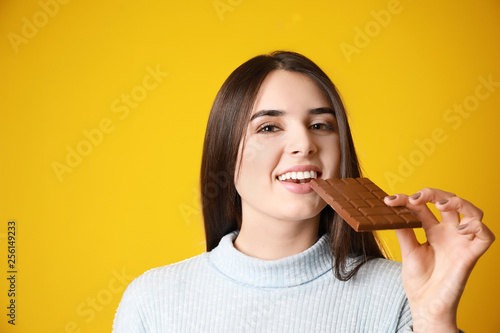 Beautiful young woman with ...