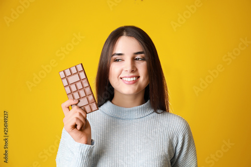 Beautiful young woman with ...