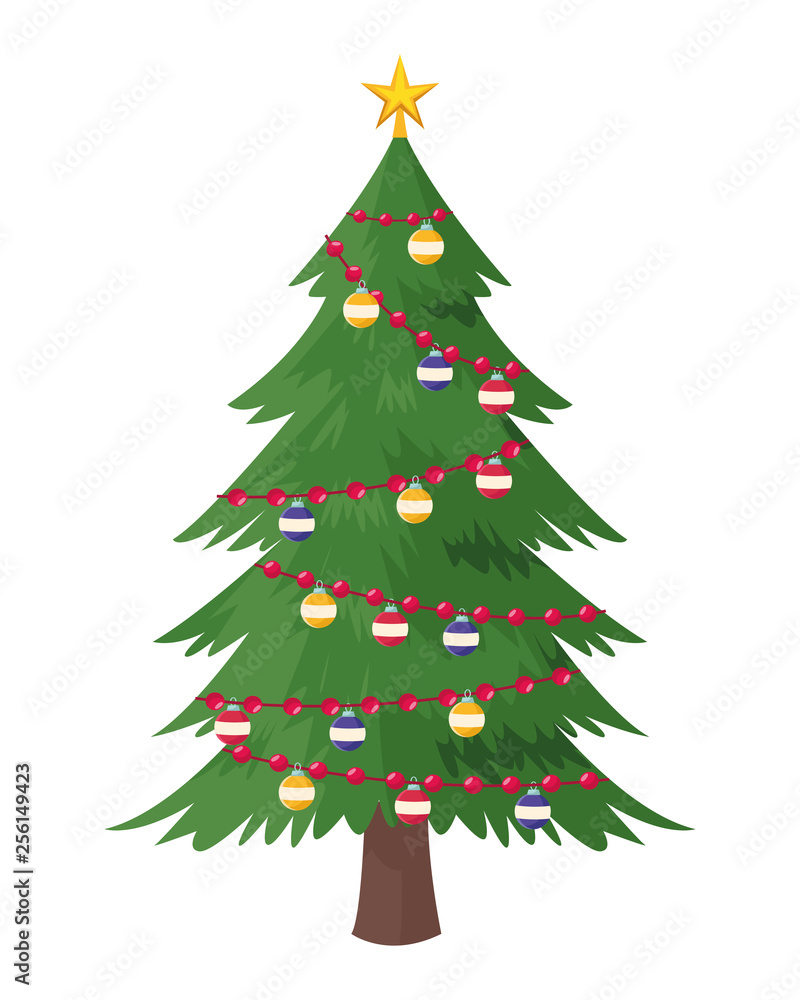 christmas tree icon isolated